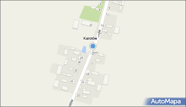 Karolów, Karolów, 13, mapa Karolów