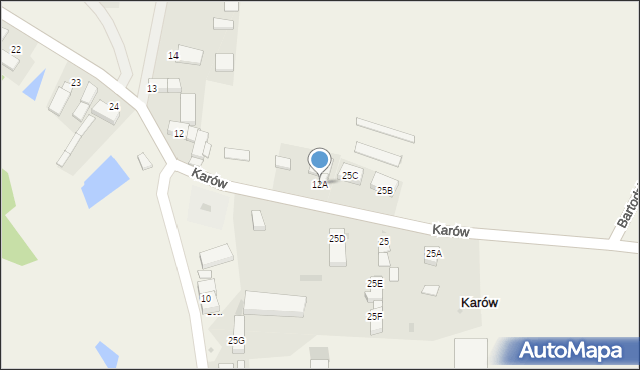 Karów, Karów, 12A, mapa Karów