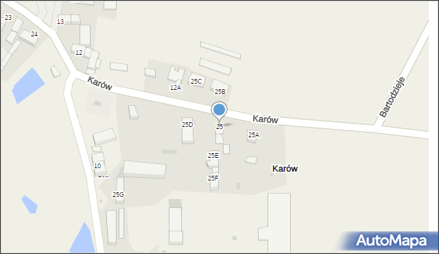 Karów, Karów, 25, mapa Karów