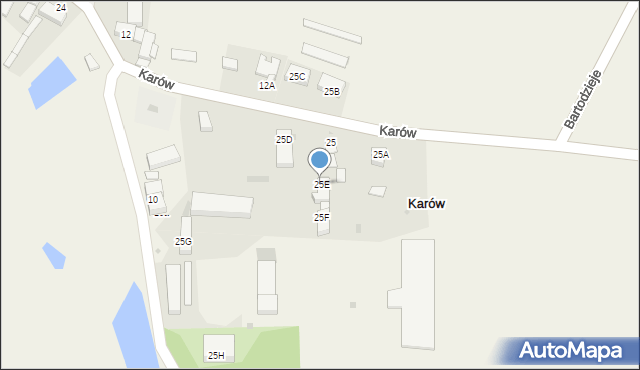 Karów, Karów, 25E, mapa Karów