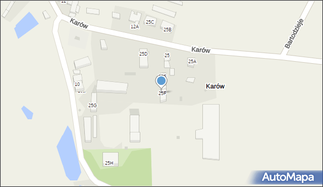 Karów, Karów, 25F, mapa Karów