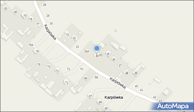 Karpiówka, Karpiówka, 34, mapa Karpiówka