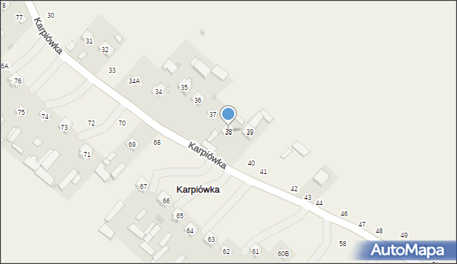 Karpiówka, Karpiówka, 38, mapa Karpiówka