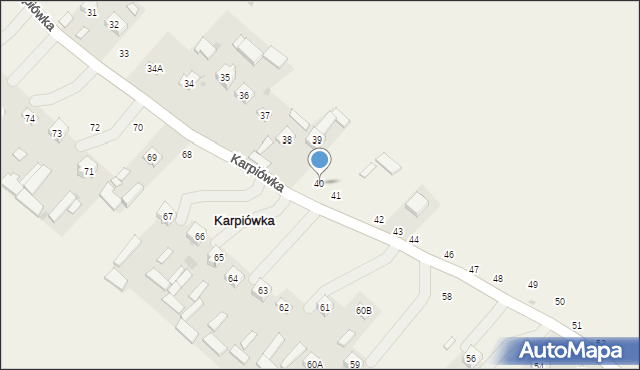 Karpiówka, Karpiówka, 40, mapa Karpiówka