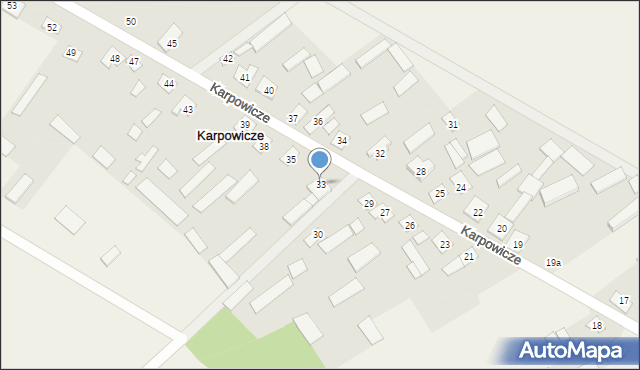 Karpowicze, Karpowicze, 33, mapa Karpowicze