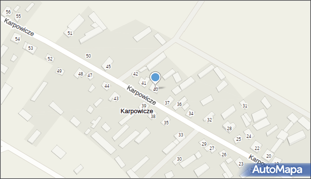 Karpowicze, Karpowicze, 40, mapa Karpowicze