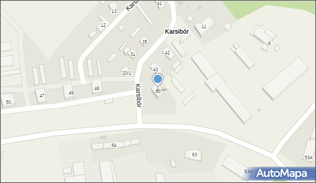 Karsibór, Karsibór, 60, mapa Karsibór