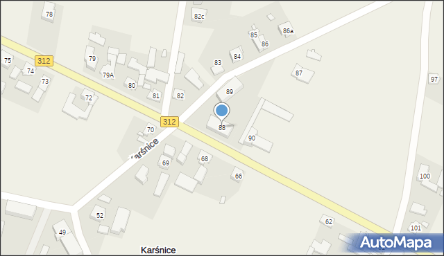 Karśnice, Karśnice, 88, mapa Karśnice