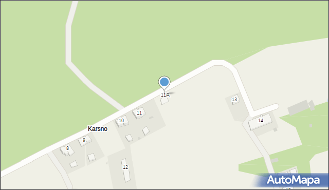 Karsno, Karsno, 11A, mapa Karsno