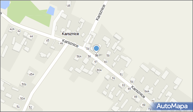 Karsznice, Karsznice, 58, mapa Karsznice