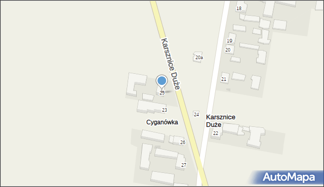 Karsznice Duże, Karsznice Duże, 25, mapa Karsznice Duże