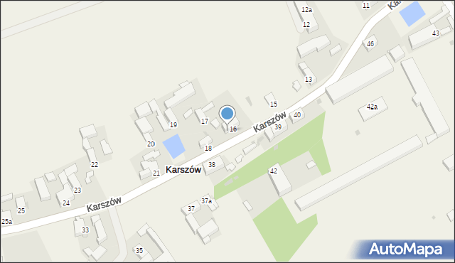 Karszów, Karszów, 16a, mapa Karszów