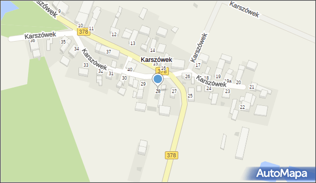 Karszówek, Karszówek, 28, mapa Karszówek