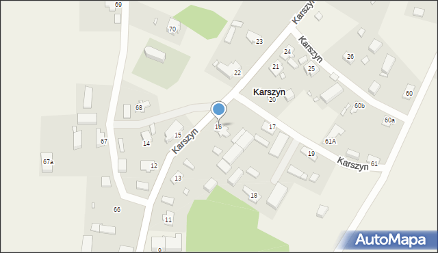 Karszyn, Karszyn, 16, mapa Karszyn