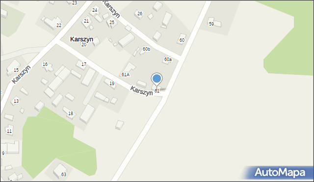 Karszyn, Karszyn, 61, mapa Karszyn