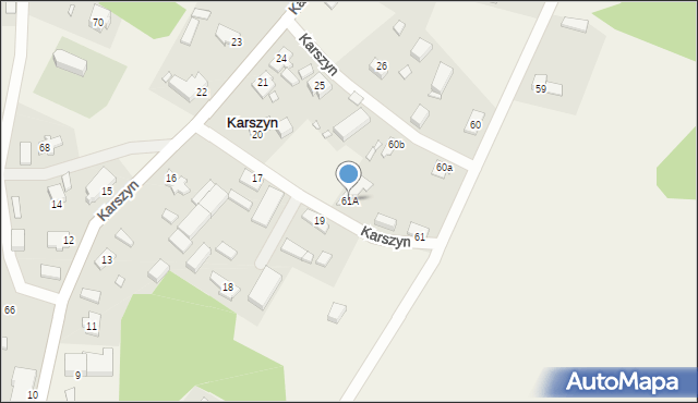 Karszyn, Karszyn, 61A, mapa Karszyn