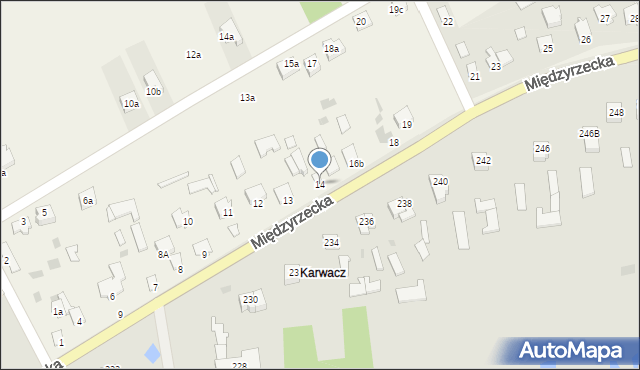 Karwacz, Karwacz, 14, mapa Karwacz