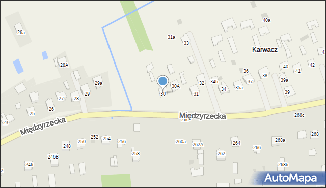 Karwacz, Karwacz, 30, mapa Karwacz