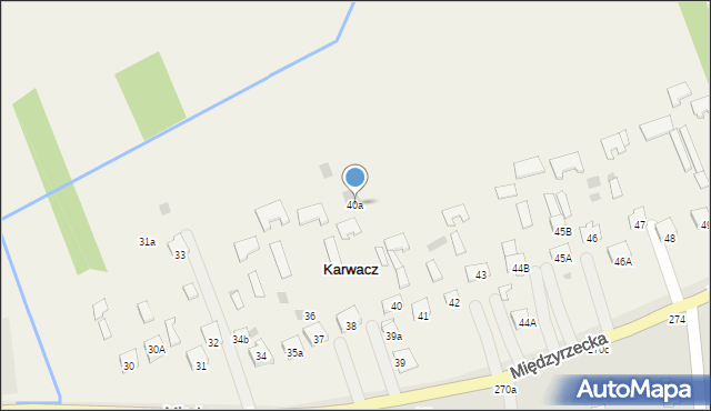 Karwacz, Karwacz, 40a, mapa Karwacz