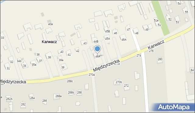 Karwacz, Karwacz, 44A, mapa Karwacz