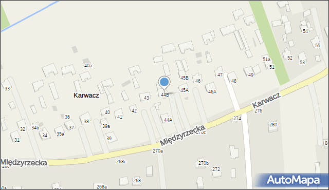 Karwacz, Karwacz, 44B, mapa Karwacz