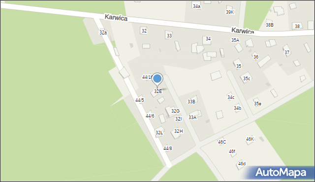 Karwica, Karwica, 32E, mapa Karwica