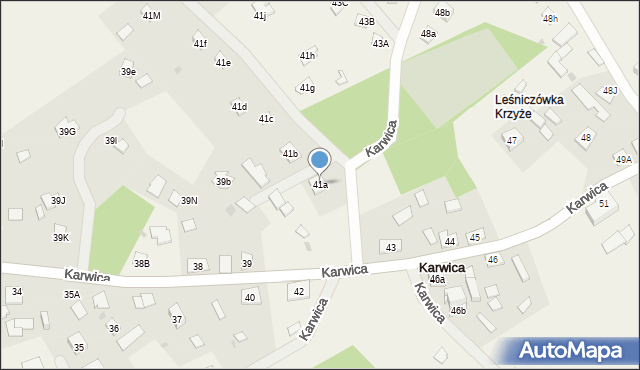 Karwica, Karwica, 41a, mapa Karwica