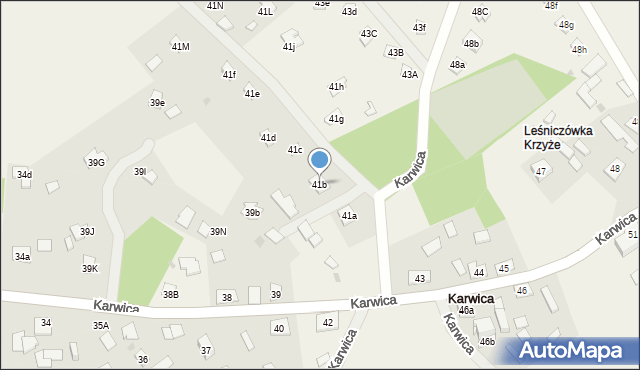 Karwica, Karwica, 41b, mapa Karwica