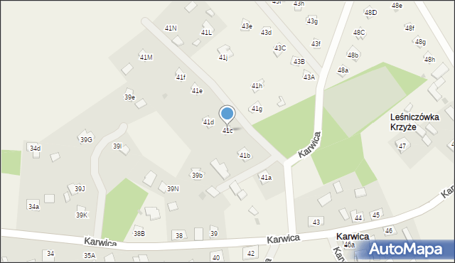 Karwica, Karwica, 41c, mapa Karwica