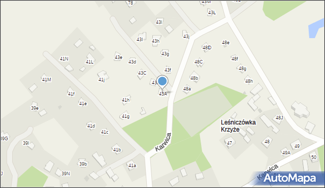 Karwica, Karwica, 43A, mapa Karwica