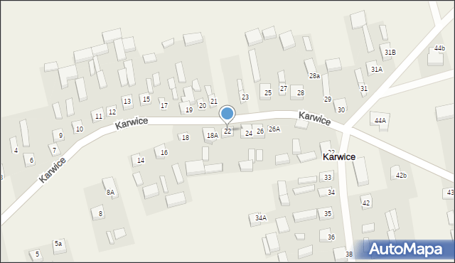 Karwice, Karwice, 22, mapa Karwice