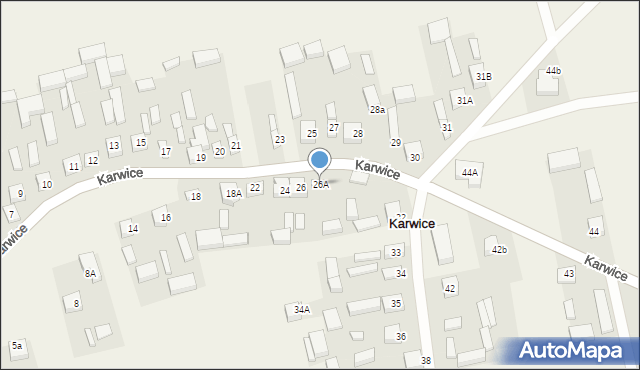 Karwice, Karwice, 26A, mapa Karwice
