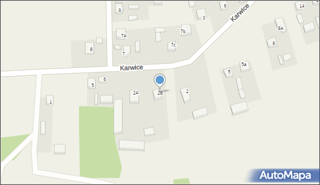 Karwice, Karwice, 2B, mapa Karwice