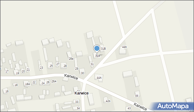 Karwice, Karwice, 31A, mapa Karwice