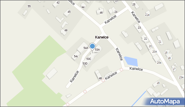 Karwice, Karwice, 53B, mapa Karwice