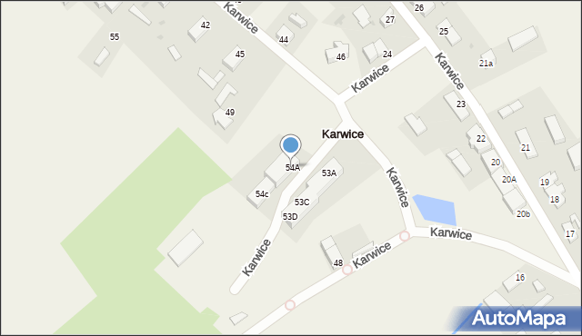 Karwice, Karwice, 54A, mapa Karwice
