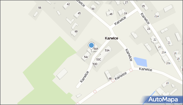 Karwice, Karwice, 54B, mapa Karwice