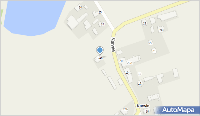 Karwie, Karwie, 24a, mapa Karwie