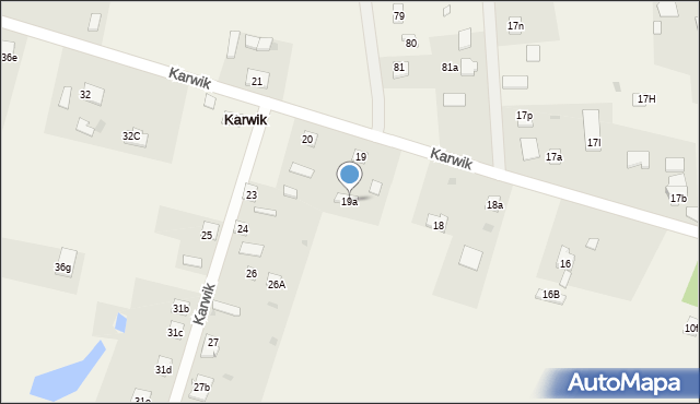 Karwik, Karwik, 19a, mapa Karwik