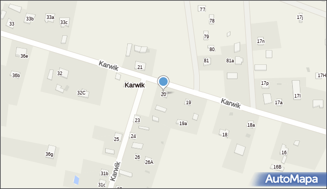 Karwik, Karwik, 20, mapa Karwik