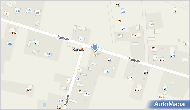 Karwik, Karwik, 20, mapa Karwik