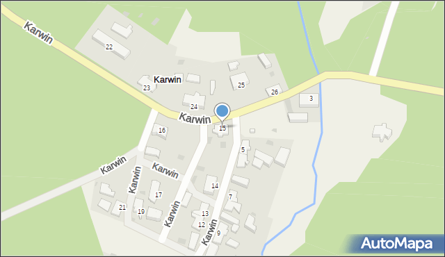 Karwin, Karwin, 15, mapa Karwin