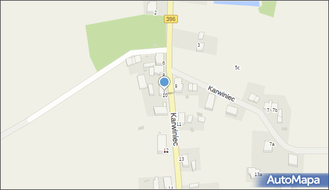 Karwiniec, Karwiniec, 10, mapa Karwiniec