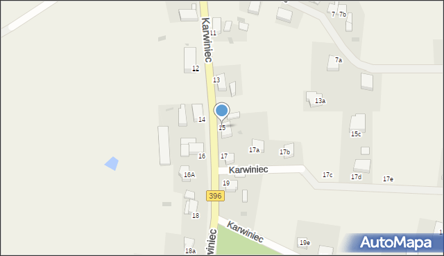 Karwiniec, Karwiniec, 15, mapa Karwiniec