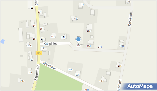 Karwiniec, Karwiniec, 17c, mapa Karwiniec