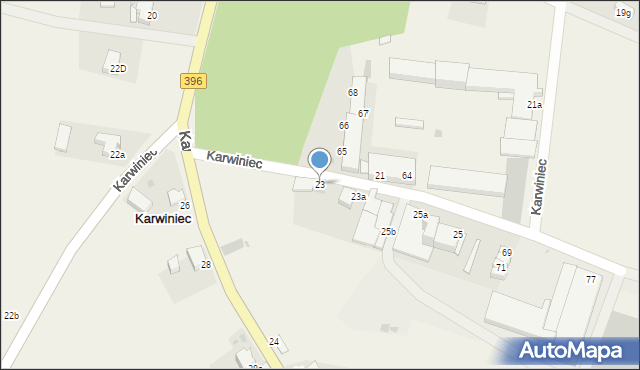 Karwiniec, Karwiniec, 23, mapa Karwiniec