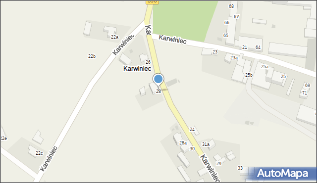 Karwiniec, Karwiniec, 28, mapa Karwiniec