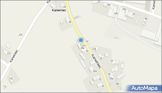 Karwiniec, Karwiniec, 30b, mapa Karwiniec