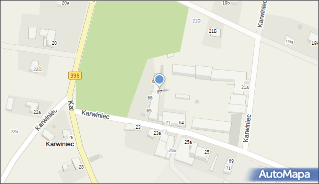 Karwiniec, Karwiniec, 67, mapa Karwiniec