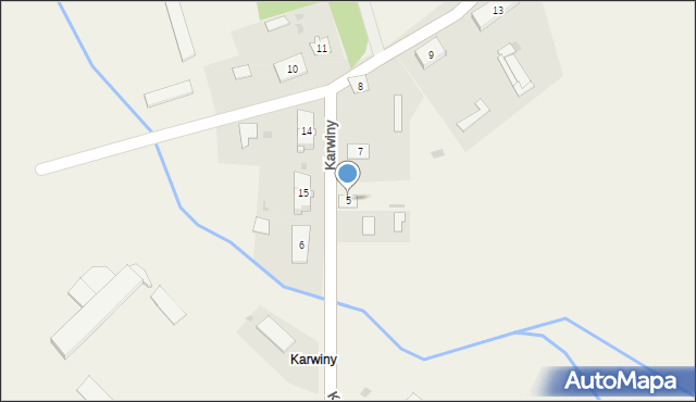 Karwiny, Karwiny, 5, mapa Karwiny